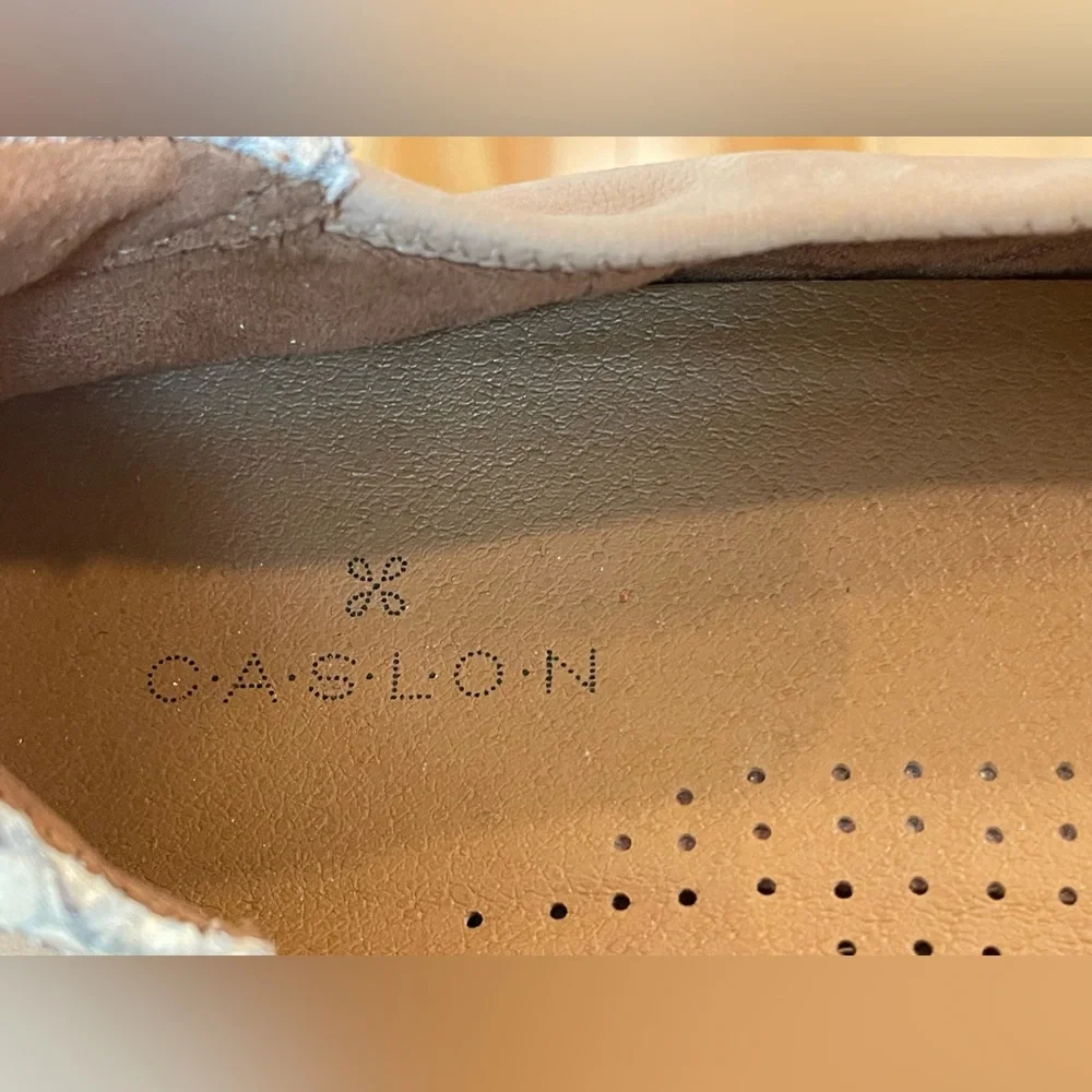Caslon Nordstrom Leather Snake Embossed Heel‎ Flats Size 6